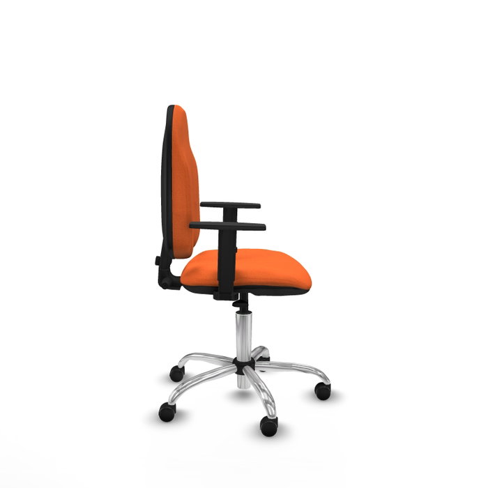 PIQUERAS Y CRESPO Chaise de bureau Algarra, tissu orange, base chromée PIQUERAS Y CRESPO Chaise de bureau Algarra, tissu orange, base chromée