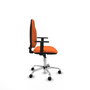 PIQUERAS Y CRESPO Chaise de bureau Algarra, tissu orange, base chromée