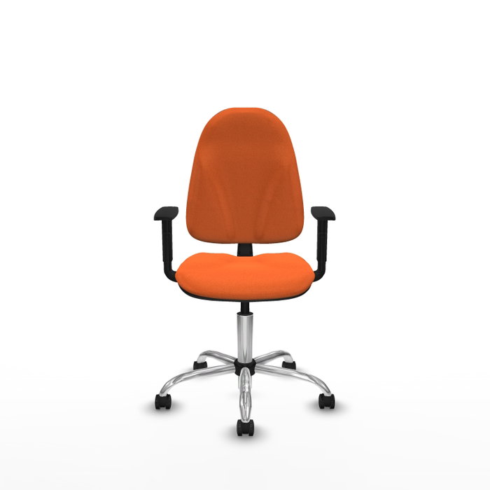 PIQUERAS Y CRESPO Chaise de bureau Algarra, tissu orange, base chromée PIQUERAS Y CRESPO Chaise de bureau Algarra, tissu orange, base chromée