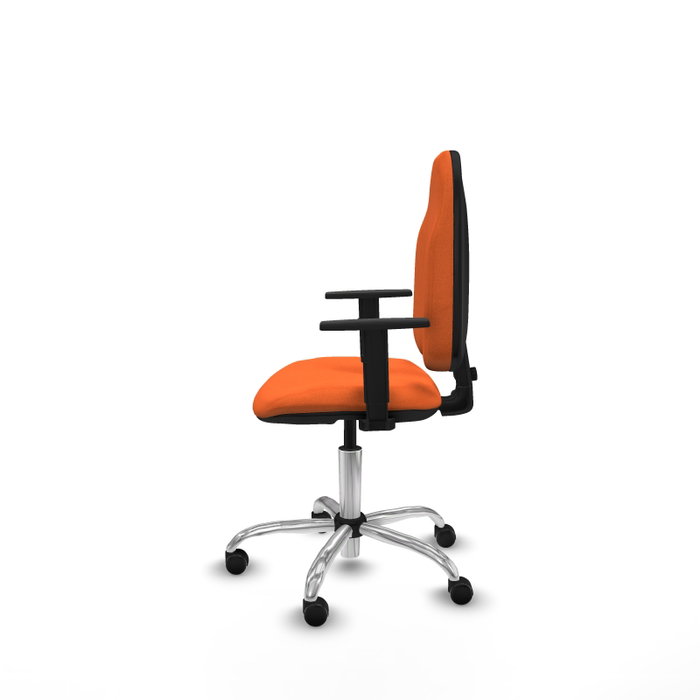 PIQUERAS Y CRESPO Chaise de bureau Algarra, tissu orange, base chromée PIQUERAS Y CRESPO Chaise de bureau Algarra, tissu orange, base chromée