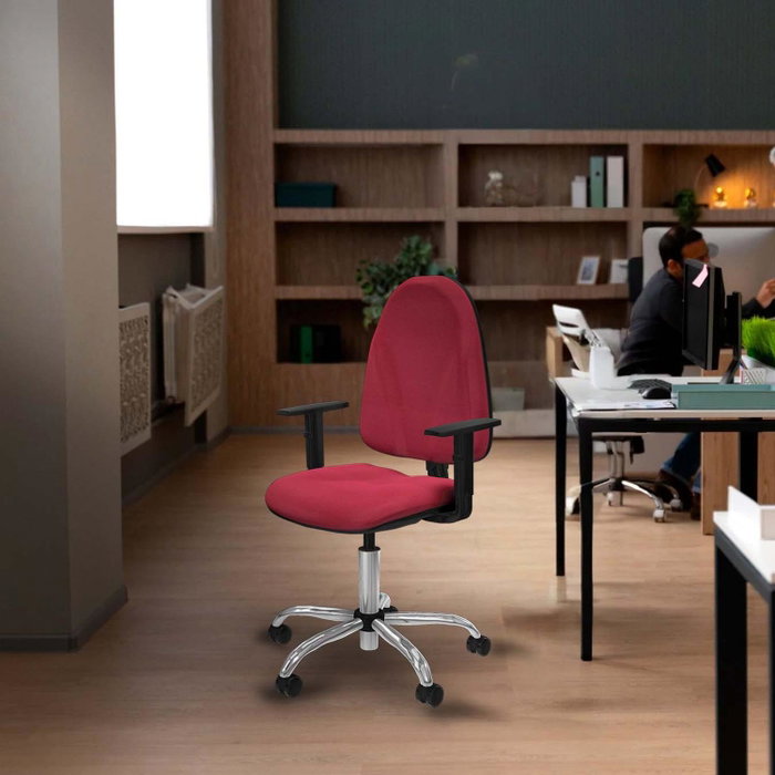 PIQUERAS Y CRESPO Chaise de bureau Algarra, tissu orange, base chromée PIQUERAS Y CRESPO Chaise de bureau Algarra, tissu orange, base chromée
