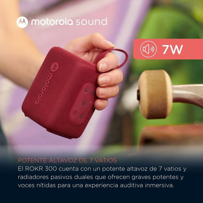 Haut-parleurs bluetooth portables Motorola ROKR 300 RED 7 W Rouge Haut-parleurs bluetooth portables Motorola ROKR 300 RED 7 W Rouge