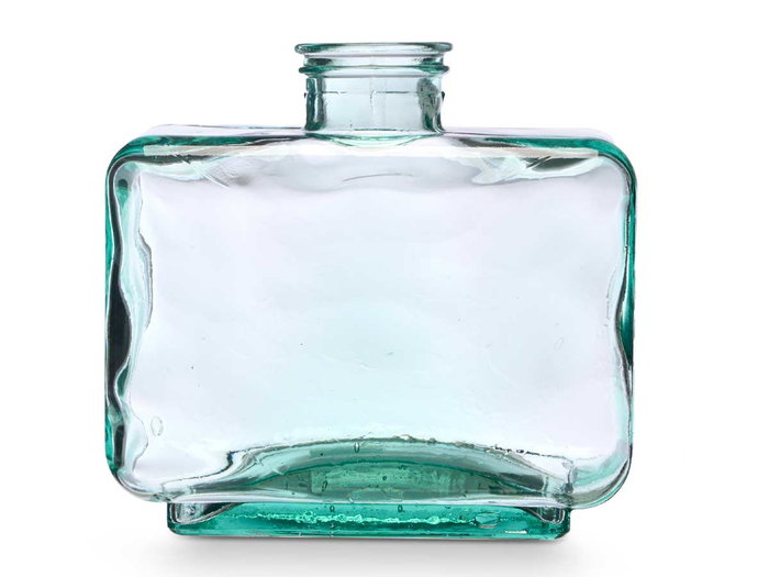 Giftdecor Vase en Verre Recyclé Rectangulaire 22 cm Transparent (Set de 3)
