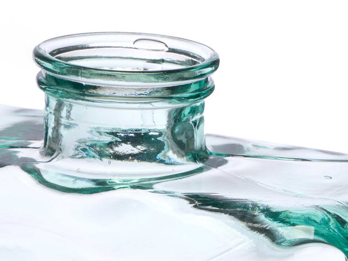 Giftdecor Vase en Verre Recyclé Rectangulaire 22 cm Transparent (Set de 3)