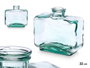 Giftdecor Vase en Verre Recyclé Rectangulaire 22 cm Transparent (Set de 3)