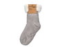 GIFTDECOR Chaussettes Sherpa Adulte Gris Clair