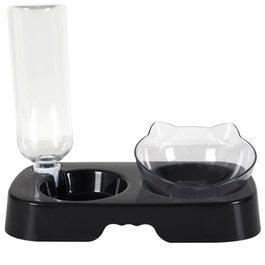 The Concept Factory Ensemble Mangeoire et Fontaine pour Chat avec Bol Ergonomique et Distributeur 500 ml