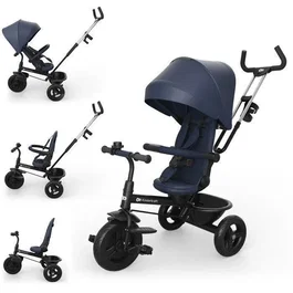 Kinderkraft ASTON 2 PLUS Tricycle Évolutif 6 en 1 Bleu Marine