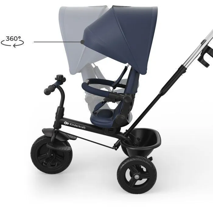 Kinderkraft ASTON 2 PLUS Tricycle Évolutif 6 en 1 Bleu Marine