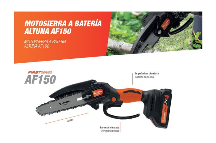 ALTUNA Motosierra 21V-2AH 150 mm 800 W AF150 ALTUNA Motosierra 21V-2AH 150 mm 800 W AF150