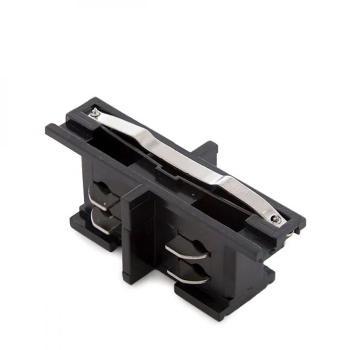 Connecteur Droit Rail Triphasé Noir Connecteur Droit Rail Triphasé Noir