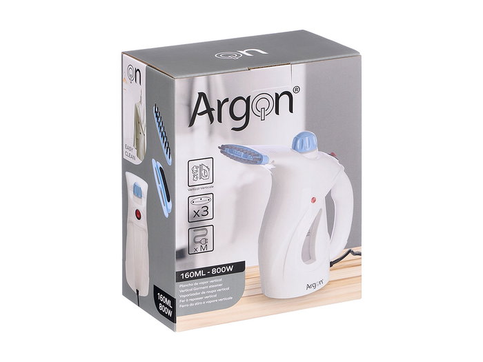 Argon Fer à repasser vapeur 160 ml, bleu, 19 x 22 x 11 cm, avec accessoires (Set de 6)