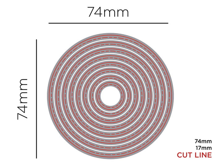 Misskuty Ensemble de 8 emporte-pièces fins ZAG Formes géométriques Cercles