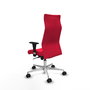 Piqueras Y Crespo Fauteuil Albacete, mécanisme synchrone, tissu rouge
