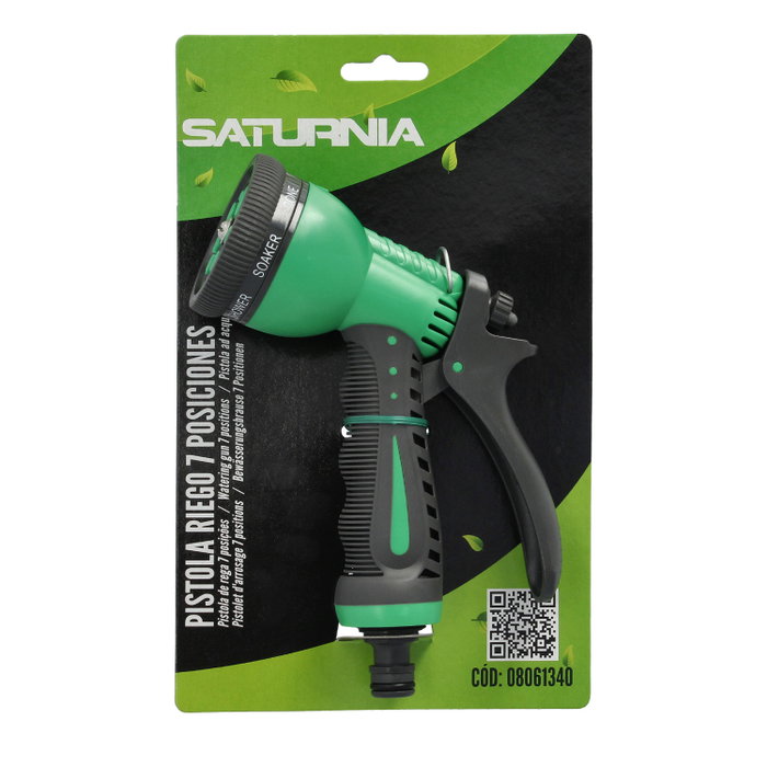 SATURNIA Pistola de riego en plastique 7 positions SATURNIA Pistola de riego en plastique 7 positions