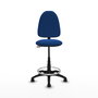 PIQUERAS Y CRESPO Tabouret Bleu en Cuir Écologique