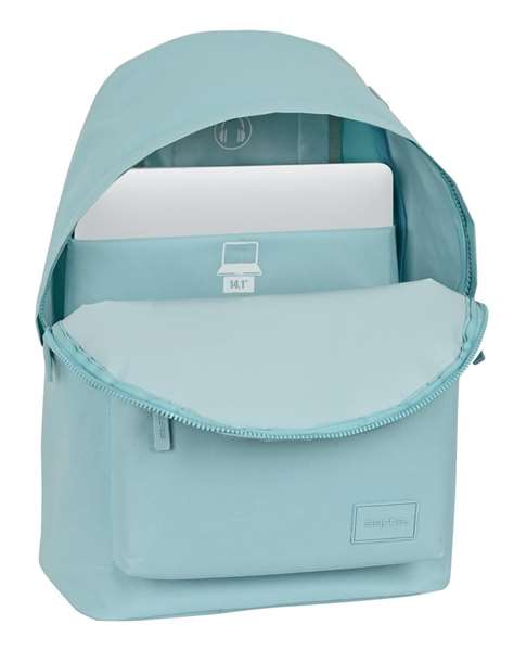 Safta Basic - Sac à dos pour ordinateur portable 14,1 pouces, bleu, dimensions 31 x 41 x 16 cm