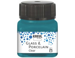 Kreul Peinture verre et porcelaine GLASS&PORCELAIN Bleu turquoise translucide 20ml