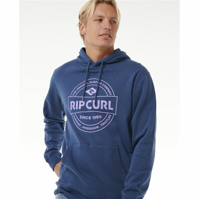 Sweat à capuche homme Rip Curl Stapler Hood Bleu Sweat à capuche homme Rip Curl Stapler Hood Bleu