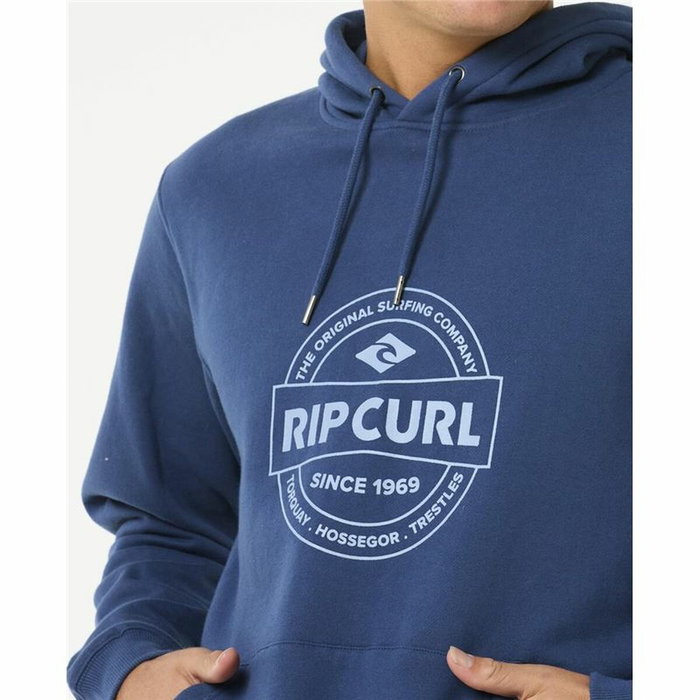 Sweat à capuche homme Rip Curl Stapler Hood Bleu Sweat à capuche homme Rip Curl Stapler Hood Bleu