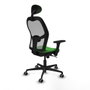 Piqueras y Crespo 3D036G1 Chaise de Bureau avec Appui-tête Vert