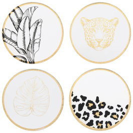 Home Deco Factory JGO. 4 POSAVASOS NATURAL WILD, lot de 4