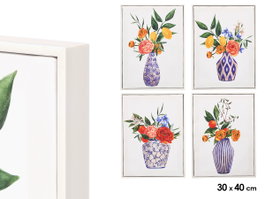 GIFTDECOR Tableau Vase Bleu 30x40cm