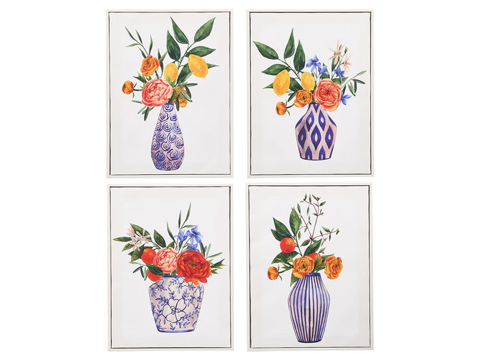 GIFTDECOR Tableau Vase Bleu 30x40cm