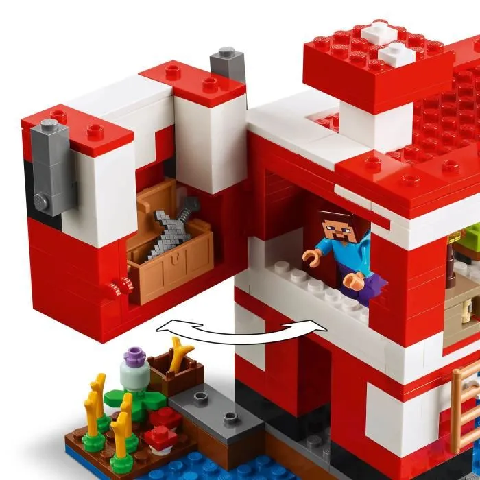 LEGO Minecraft 21270 La maison des Champimeuhs - Jeu de construction avec pièces et figurines - À partir de 8 ans