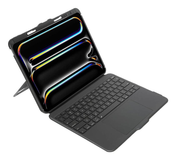Targus VersaVu Bluetooth Clavier iPad Pro 13" M4 Étui avec Trackpad et Retroéclairage - AZERTY Espagnol