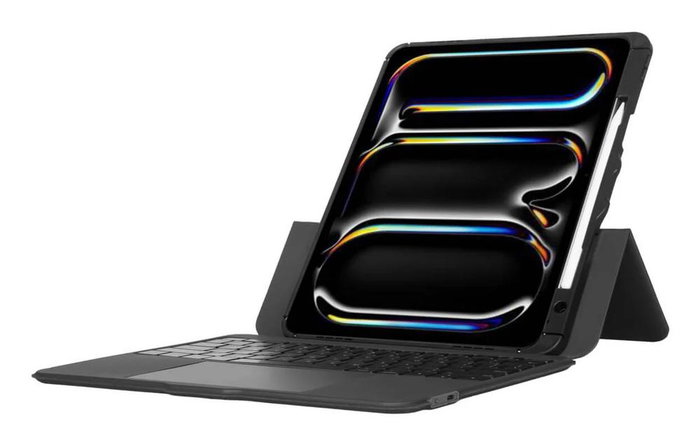 Targus VersaVu Bluetooth Clavier iPad Pro 13" M4 Étui avec Trackpad et Retroéclairage - AZERTY Espagnol