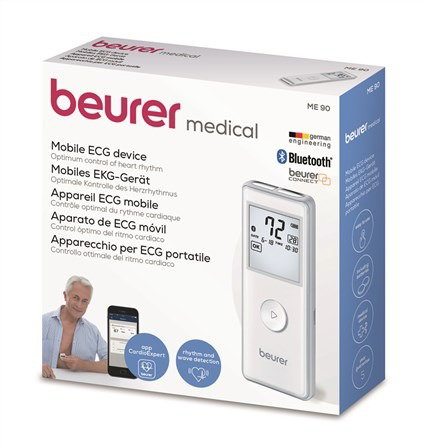 Beurer ME-90 CardioExpert Cardiomètre avec Bluetooth, Application Mobile et câble USB pour enregistrement et suivi du rythme cardiaque