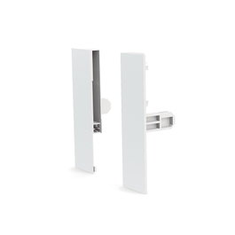 HERRAJES ALK Jeu de fixation frontale QUBE pour verre H90, blanc, H120