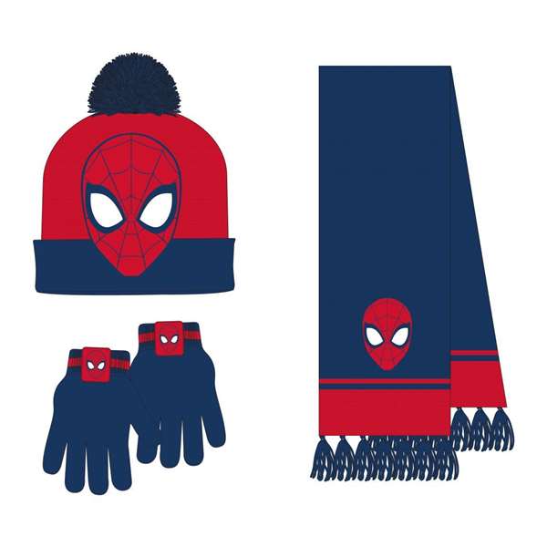 Cerdá Écharpe 3 pièces Spiderman - Ensemble bonnet, écharpe et gants enfant - Dimensions 20 x 2 x 52 cm Cerdá Écharpe 3 pièces Spiderman - Ensemble bonnet, écharpe et gants enfant - Dimensions 20 x 2 x 52 cm