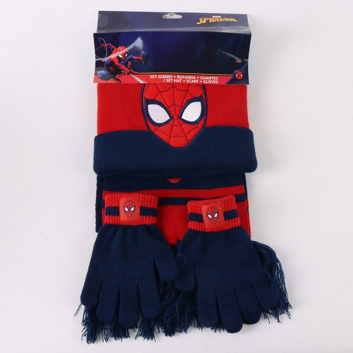 Bonnet et gants Spider-Man Bleu Bonnet et gants Spider-Man Bleu