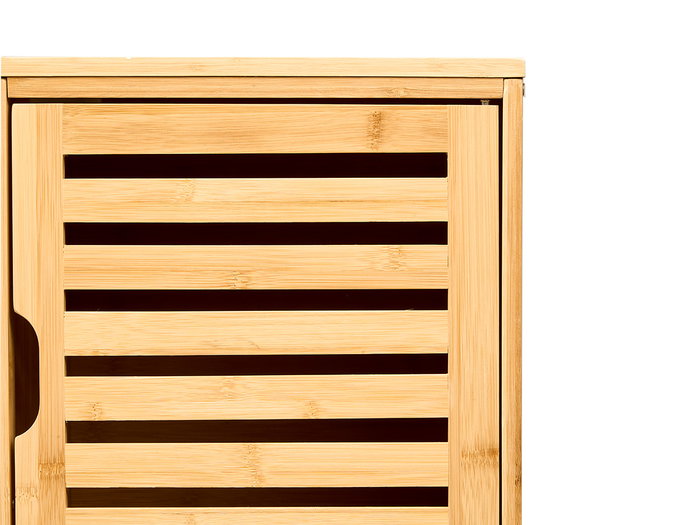 BERILO Meuble de salle de bain haut 2 portes en bambou