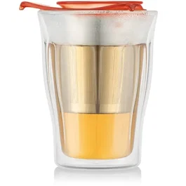 Bodum YO-YO SET Tasse à thé avec infuseur 0,35 L en verre et inox