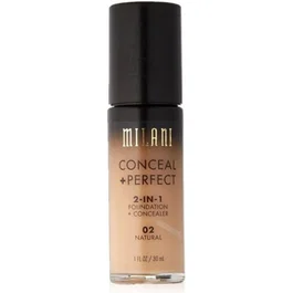 Milani Conceal + Perfect Fond de teint liquide & correcteur 2-en-1, 02 Naturel