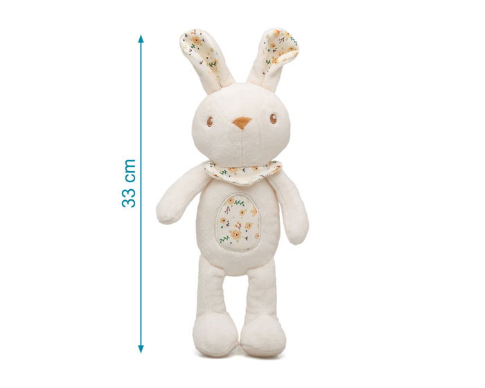 KioKids Peluche lapin doudou bébé - Texture ultra douce, lavable 40°C, compagnon de jeux et câlins, recommandé dès la naissance - Blanc KioKids Peluche lapin doudou bébé - Texture ultra douce, lavable 40°C, compagnon de jeux et câlins, recommandé dès la naissance - Blanc