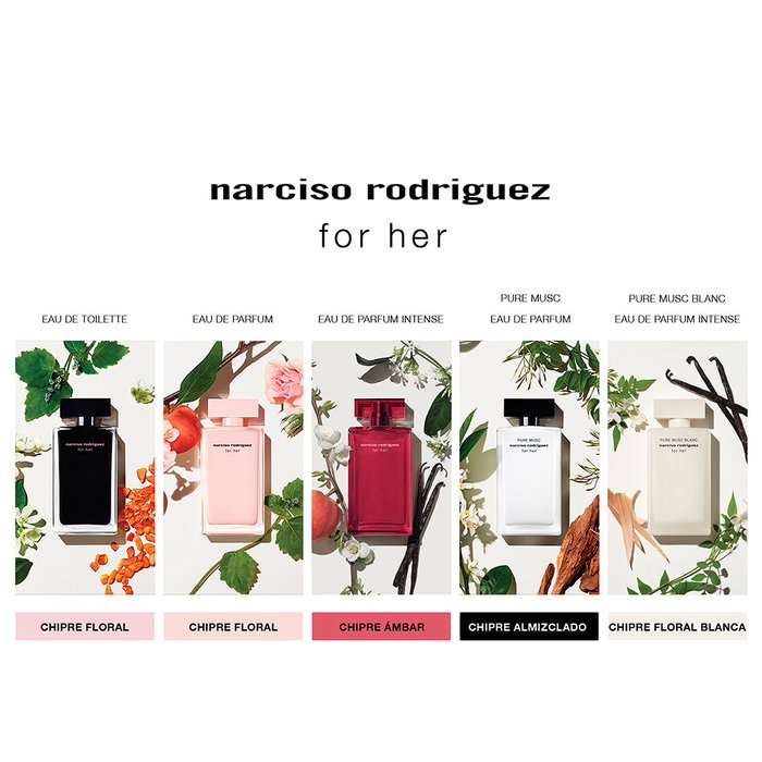 Narciso Rodriguez Pour Elle Étui Pure Musc Eau de Parfum 100 ml + Lait Corps 50 ml + 10 ml 3 pièces