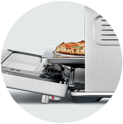 Sage SPZ820BSS4EEU1 Four à pizza Pizzaiolo - Four de compteur domestique atteignant 400°C, cuisson en 2 minutes, avec système Element iQ