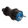 Solera Fiche mâle en caoutchouc 16A 250V IP44 noire