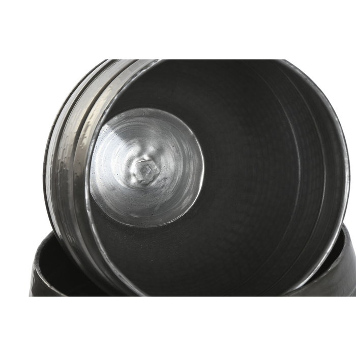 Cache-pot Home ESPRIT Gris Aluminium Moderne 41 x 41 x 40 cm 40 x 40 x 40,5 cm (3 Pièces)