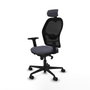 Piqueras y Crespo Chaise de Bureau avec Appui-tête Jorquera 2D036N2 Gris foncé