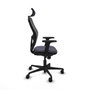 Piqueras y Crespo Chaise de Bureau avec Appui-tête Jorquera 2D036N2 Gris foncé