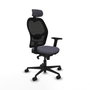 Piqueras y Crespo Chaise de Bureau avec Appui-tête Jorquera 2D036N2 Gris foncé
