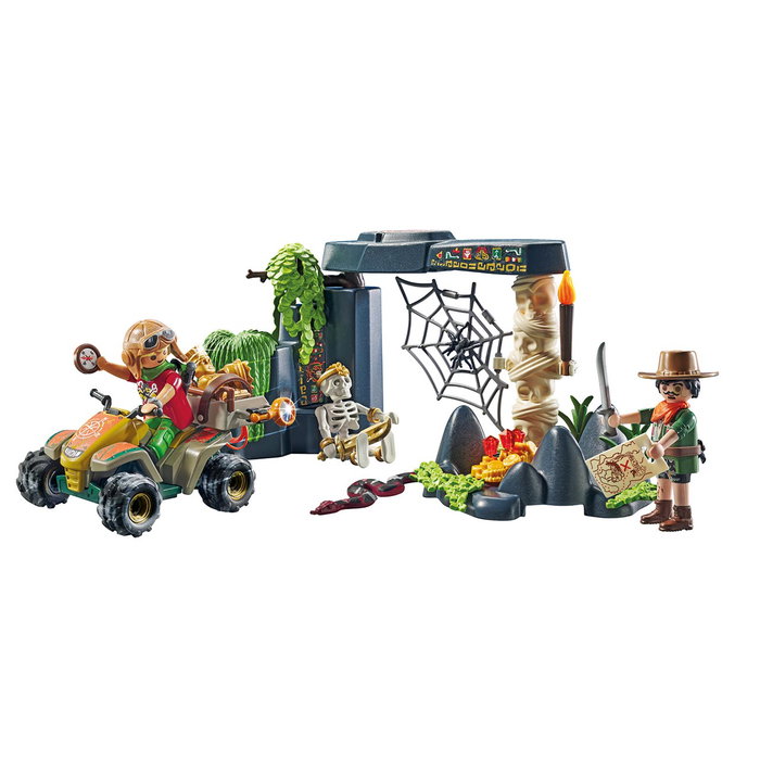PLAYMOBIL 71454 Aventuriers Chercheurs de Trésor dans la Jungle - Set de Jeu avec Quad - Dès 4 ans