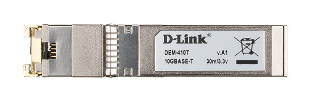 D-Link Modulo Transceptor DEM-410T SFP+ Cuivre RJ45 10 Gbit/s 30 m Or Argent D-Link Modulo Transceptor DEM-410T SFP+ Cuivre RJ45 10 Gbit/s 30 m Or Argent