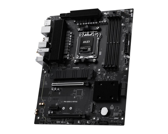 MSI PRO B850-S WIFI6E Carte Mère ATX pour AMD Ryzen AM5, DDR5, WiFi 6E, Bluetooth 5.3, 2.5G LAN