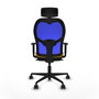 Piqueras y Crespo Chaise de Bureau Jorquera Jaune et Bleu